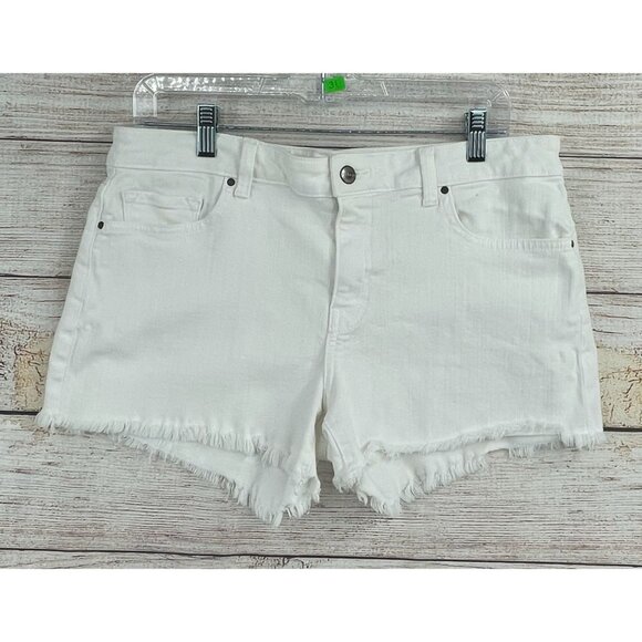 Velvet by Graham & Spencer Cut Off Denim Shorts Women's 31 White Anthropologie - Picture 1 of 8